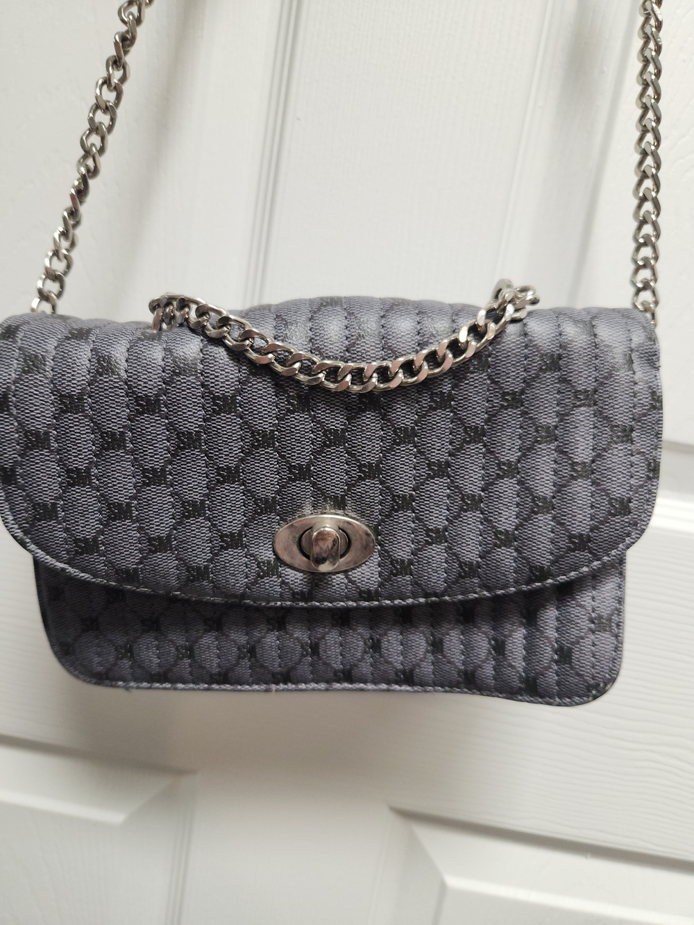 Steve Madden Quilted Chain Crossbody - Gray
